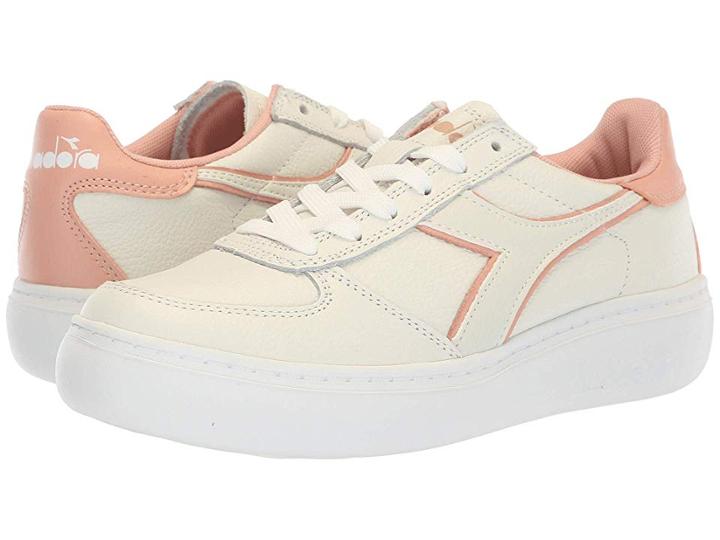 Diadora B.elite L Platform (white/dusty Pink) Women's Shoes