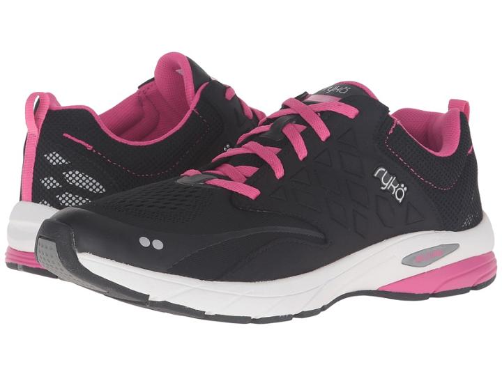 Ryka Knock Out (black/fuchsia Purple/chrome Silver) Women's Shoes