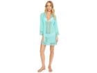 La Blanca Island Fare V-neck Tunic Cover-up (seafoam) Women's Swimwear