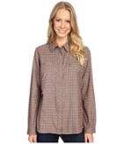 Royal Robbins Performance Flannel Plaid Long Sleeve (laurel) Women's Long Sleeve Button Up