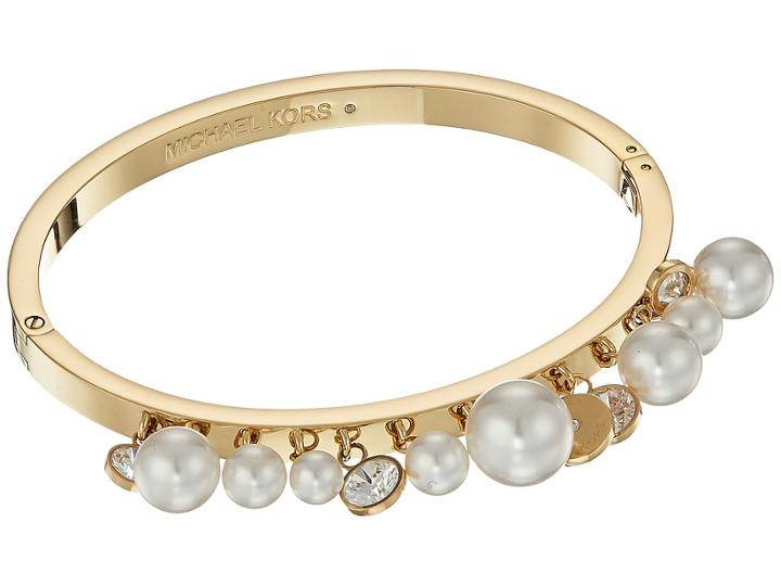 Michael Kors Modern Classic Pearl Charm Hinge Bracelet (gold) Bracelet