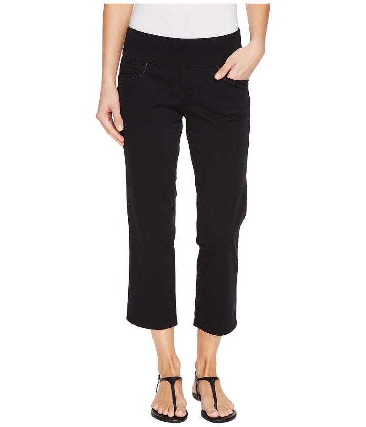 Jag Jeans Baker Pull-on Crop In Bay Twill (black) Women's Casual Pants