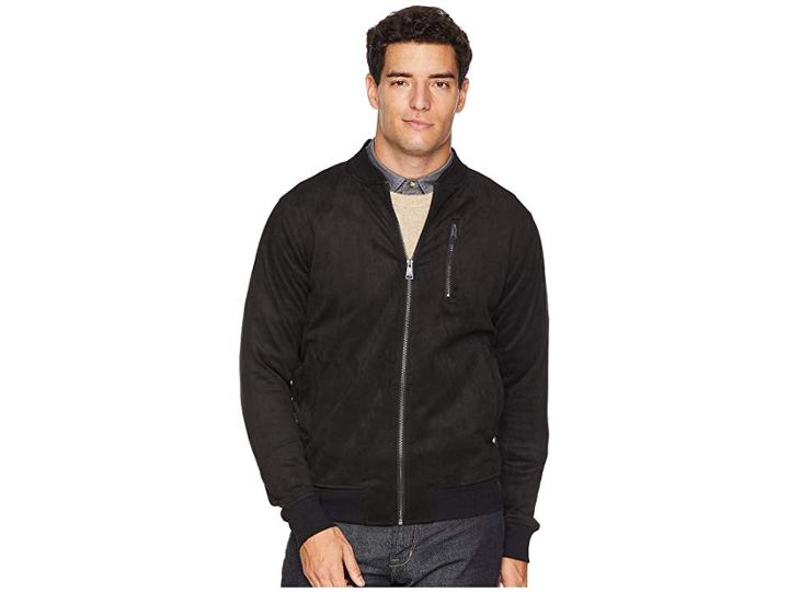 Ben Sherman Faux Suede Bomber Jacket (black) Men's Coat