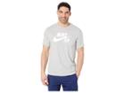 Nike Sb Dry Tee Dfct Logo (dark Grey Heather/white) Men's Clothing