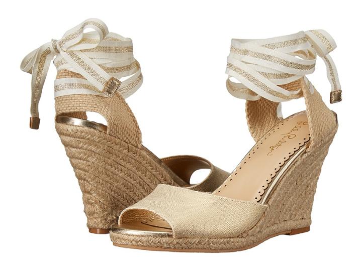 Lilly Pulitzer Alyssa Wedge (gold Metal) Women's Wedge Shoes