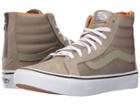 Vans Sk8-hi Slim Zip ((boom Boom) Silver Sage/true White) Skate Shoes