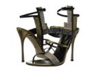 Sergio Rossi Tamara (bright Gold Specchio/patent/strass) High Heels