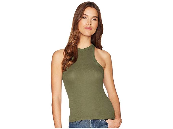 Free People Wide Eyed Tank Top (army) Women's Sleeveless