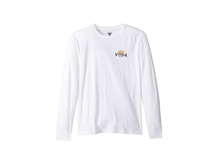 Vissla Kids Alba Long Sleeve T-shirt Top (big Kids) (white) Boy's T Shirt