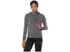 Adidas Essentials Linear Full Zip Hoodie (dark Grey Heather/true Pink) Women's Sweatshirt