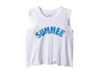 The Original Retro Brand Kids Vintage Cotton Crop Tank Top (big Kids) (white) Girl's Sleeveless