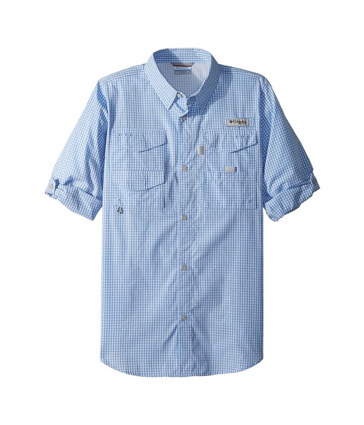 Columbia Kids Super Bonehead Long Sleeve Shirt (little Kids/big Kids) (white Cap Gingham) Boy's Long Sleeve Button Up