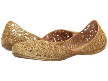Melissa Shoes Melissa Campana Zig Zag (gold Glitter) Women's Flat Shoes