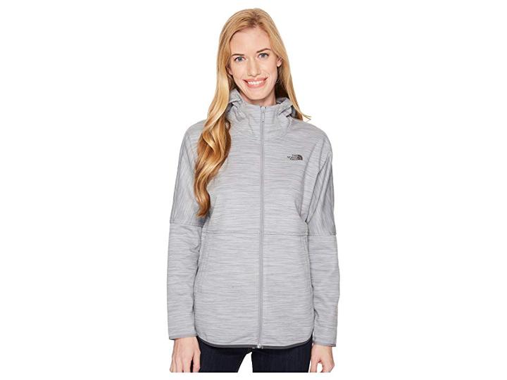 The North Face Slacker Full Zip Hoodie (tnf Medium Grey Heather Space Dye) Women's Sweatshirt