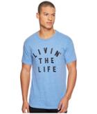The Original Retro Brand Livin' The Life Short Sleeve Tri-blend Tee (streaky Royal) Men's T Shirt