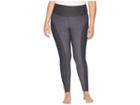 Nike Power Color Block Studio Tights (size 1x-3x) (gridiron/heather/black/black) Women's Casual Pants