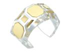 Tory Burch Geo Lucite Cuff Bracelet (lucite/tory Gold) Bracelet