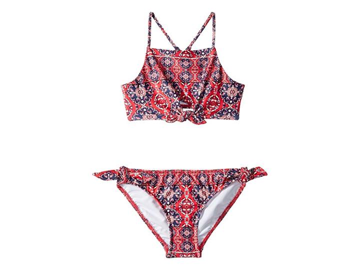 Seafolly Kids Marrakesh Sunset Tankini (big Kids) (ruby Red) Girl's Swimwear Sets