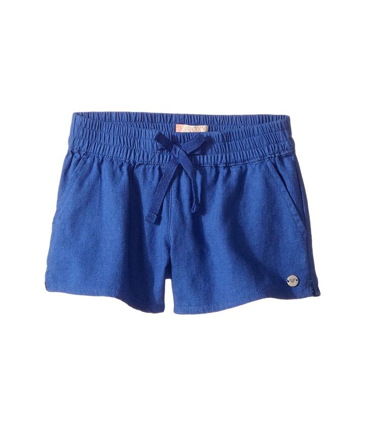Roxy Kids Color Into Eyes Shorts (toddler/little Kids/big Kids) (deep Ultramarine) Girl's Shorts