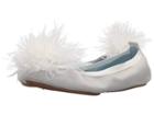 Yosi Samra Marry Me Marabou (white Leather/pom) Women's Flat Shoes