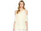 Ellen Tracy Cold Shoulder Top (daffodil) Women's Clothing