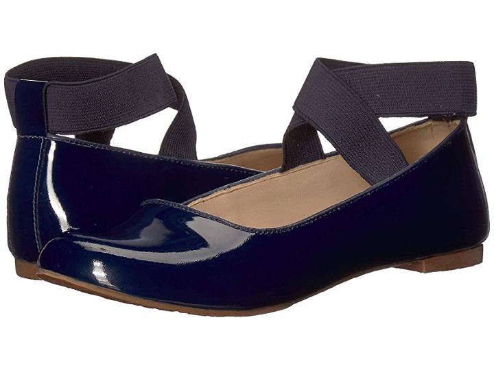 Elephantito Melissa Flats (toddler/little Kid/big Kid) (patent Blue) Girls Shoes