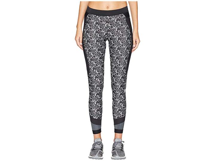 Adidas By Stella Mccartney Run Tights Printed Dm7161 (black/white) Women's Casual Pants
