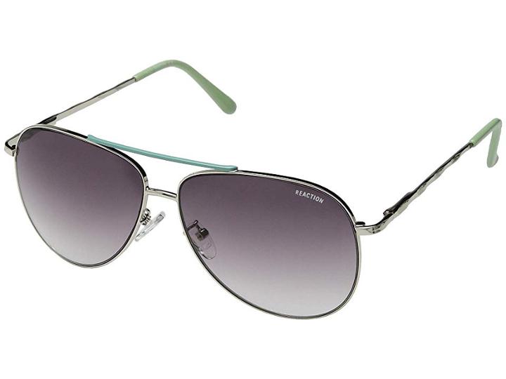 Kenneth Cole Reaction Kc1282 (shiny Gunmetal/gradient Smoke) Fashion Sunglasses