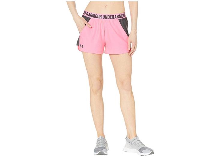 Under Armour New Play Up Shorts (mojo Pink/jet Gray/jet Gray) Women's Shorts