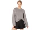 Bb Dakota All Tied Up Lace-up Sweater (medium Grey) Women's Sweater