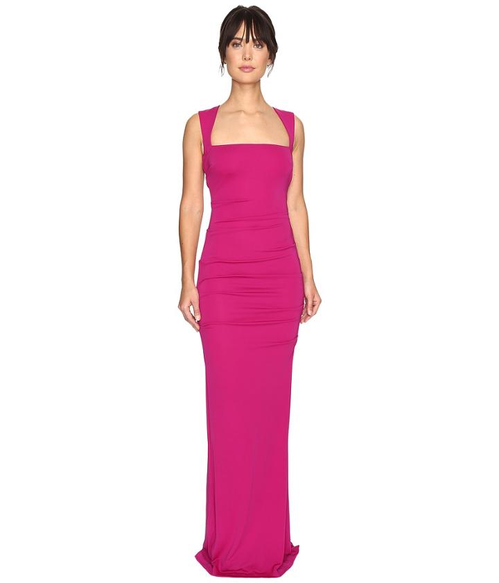 Nicole Miller Felicity Open Back Jersey Gown (pinkberry) Women's Dress