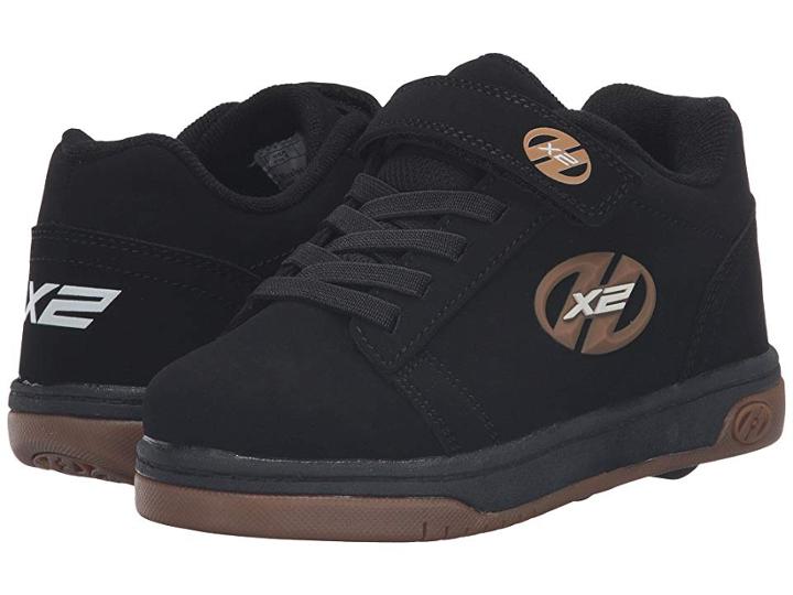 Heelys Dual Up X2 Solid (little Kid/big Kid) (black/gum) Boys Shoes