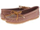 Minnetonka Deerskin Beaded Moc (carmel Deerskin) Women's Moccasin Shoes