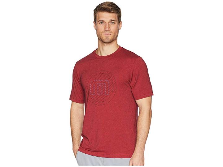 Travismathew Friction Fitness Crew (american Beauty/black) Men's Sweater