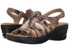 Clarks Lexi Marigold Q (beige Synthetic Snake) Women's Sandals