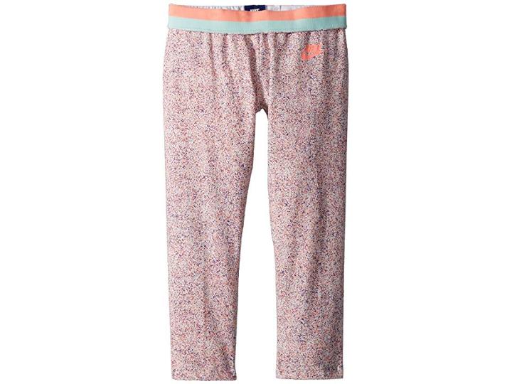 Nike Kids Nsw Crop Favorites Aop 4 (little Kids/big Kids) (crimson Tint/light Atomic Pink) Girl's Casual Pants