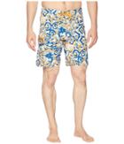 Columbia Pfg Offshore Ii 9 Inch Board Shorts (solarize Deep Sea Batik) Men's Swimwear