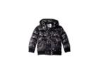 Appaman Kids Puffy Coat With Hood And Front Pockets (infant/toddler/little Kids/big Kids) (black Geo) Boy's Coat