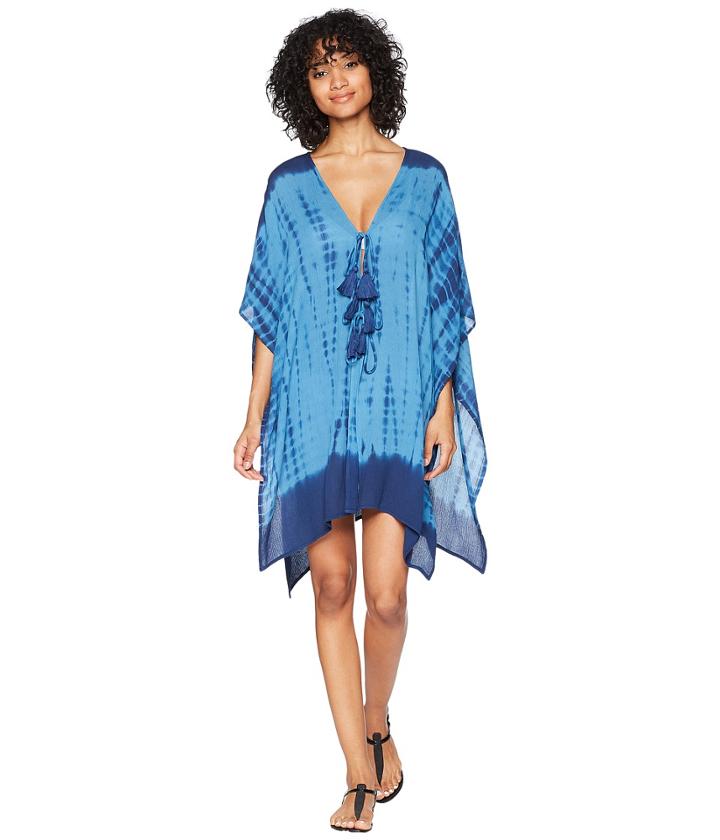 Green Dragon High Tide Gauze Lauren Kaftan (indigo) Women's Clothing