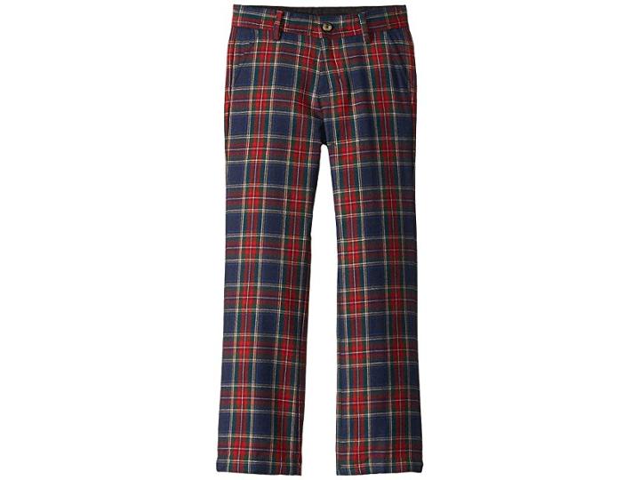 Janie And Jack Tartan Wool Pants (toddler/little Kids/big Kids) (navy Plaid) Boy's Casual Pants