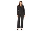 Le Suit Tonal Stripe Two-button Jacket Pantsuit (black) Women's Suits Sets