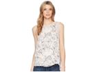 Ivanka Trump Printed Georgette Sleeveless With Lace Arm Hole Trimming (blush/ivory) Women's Clothing