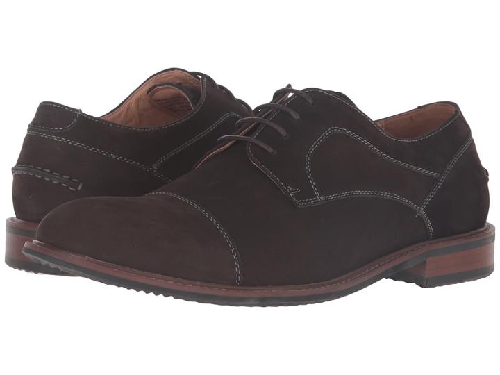 Florsheim Frisco Cap Toe Oxford (brown Nubuck) Men's Lace Up Cap Toe Shoes