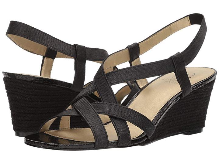 Adrianna Papell Alba (black Elastic) Women's Wedge Shoes