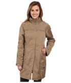 Rainforest Packable Coat W/ Roll Sleeve (tan) Women's Coat
