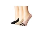 Steve Madden 3-pack Stripe Footie (rose Gold) Women's Crew Cut Socks Shoes