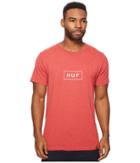 Huf Bar Logo Emb T-shirt (red) Men's T Shirt