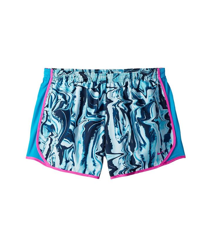 Nike Kids Dry Tempo Print Running Short (little Kids/big Kids) (neo Turquoise/neo Turquoise/hyper Magenta) Girl's Shorts