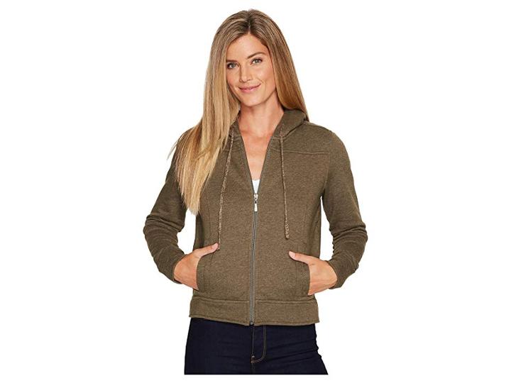 Prana Ari Zip-up Fleece Jacket (cargo Green) Women's Coat