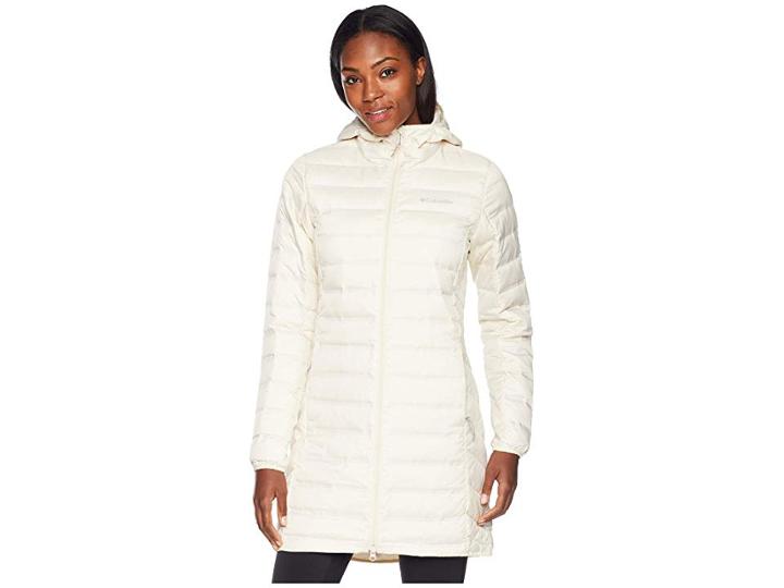 Columbia Lake 22 Long Hooded Jacket (light Bisque) Women's Coat